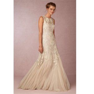 BHLDN Needle & Thread Wesley Wedding Gown Size 10